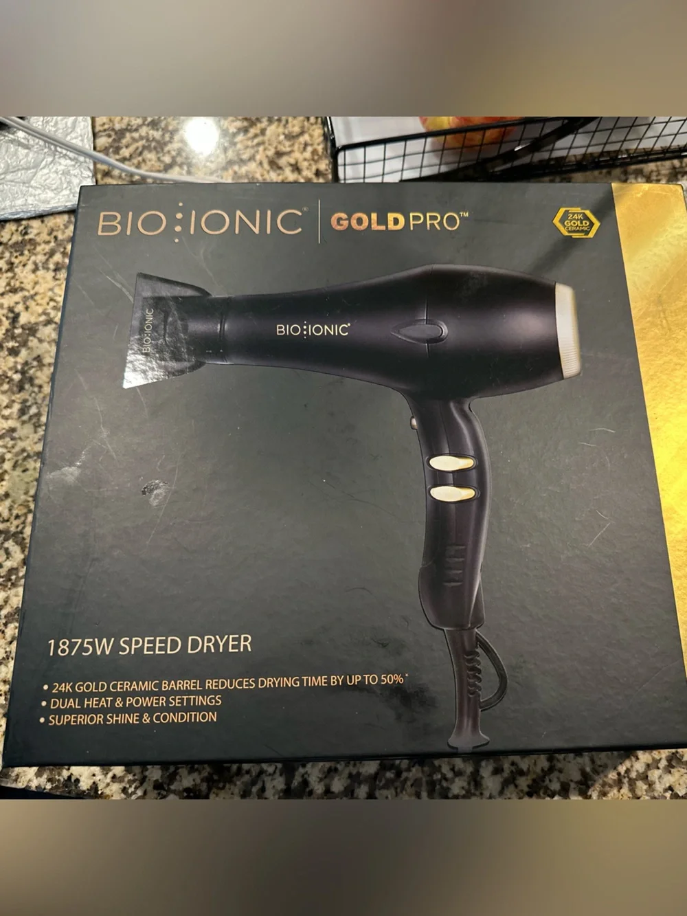 Bio Ionic GoldPro Black Hair Dryer